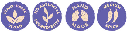 Chickpea Masala Samosas Badges